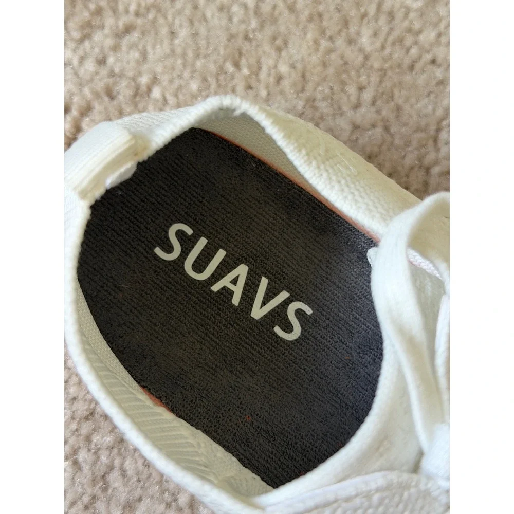 Suavs Sneakers Unisex The Zikler Knit Gum Sole Lightweight White Mens 8 Women 10